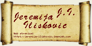 Jeremija Ilišković vizit kartica